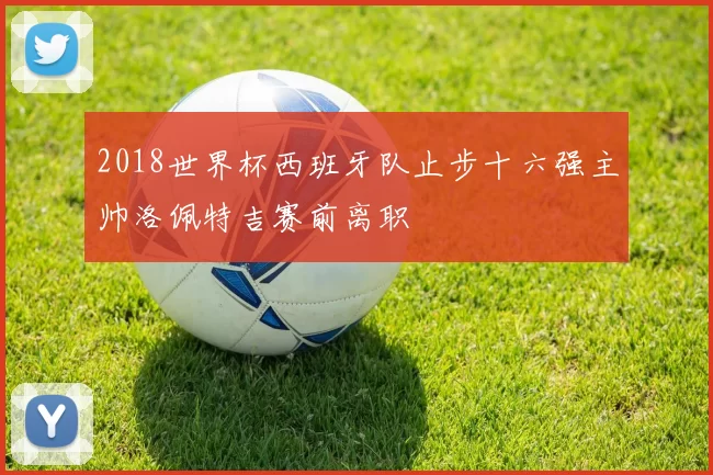 2018世界杯西班牙队止步十六强主帅洛佩特吉赛前离职